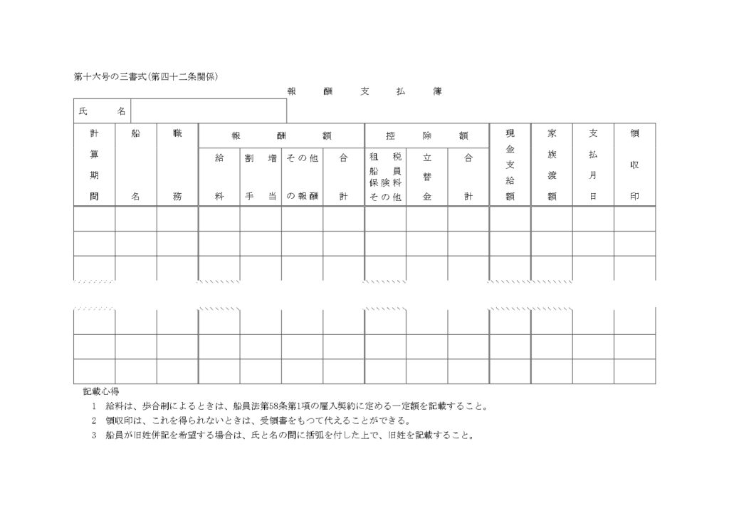 報酬支払簿